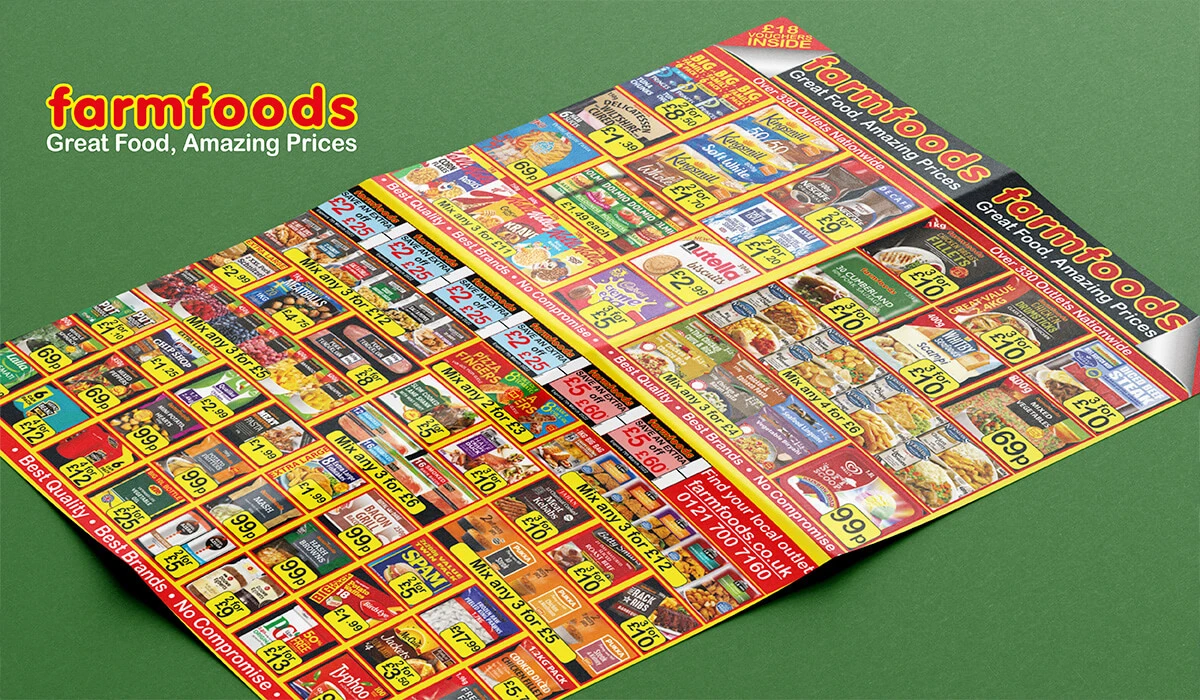 FARMFOODS – LEAFLET PRINT & DISTRIBUTION.