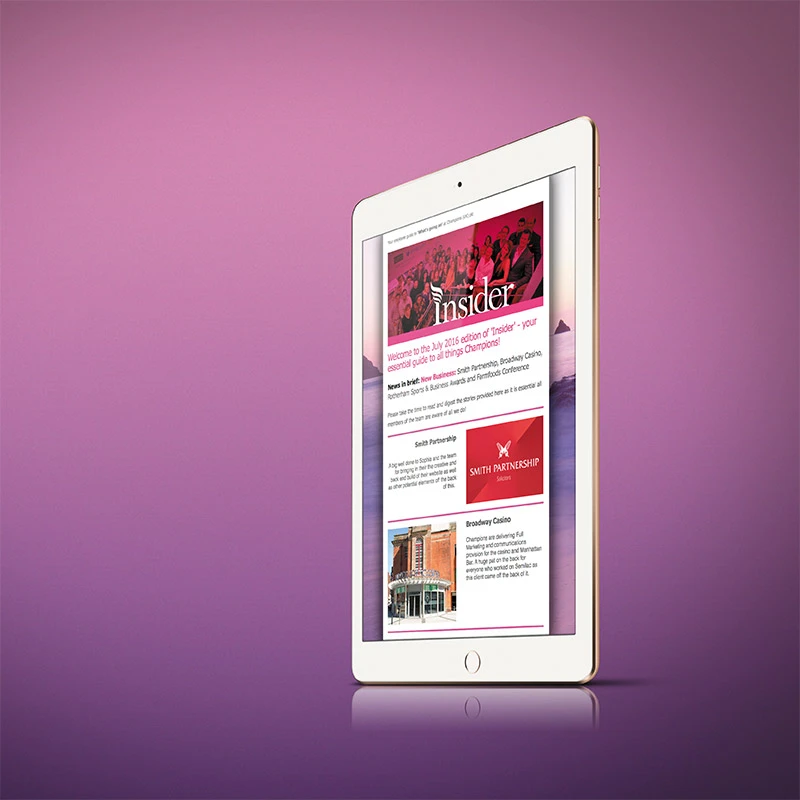 CHAMPIONS (UK) PLC – INTERNAL COMMUNICATIONS & EMPLOYEE ENGAGEMENT INITIATIVES SQUARE.