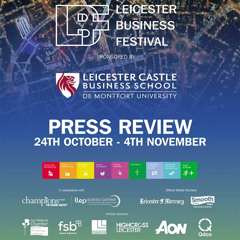 LEICESTER BUSINESS FESTIVAL (LBF) - THE LEICESTER & LEICESTERSHIRE ENTERPRISE PARTNERSHIP (LLEP) – SANTANDER - AON SQUARE.