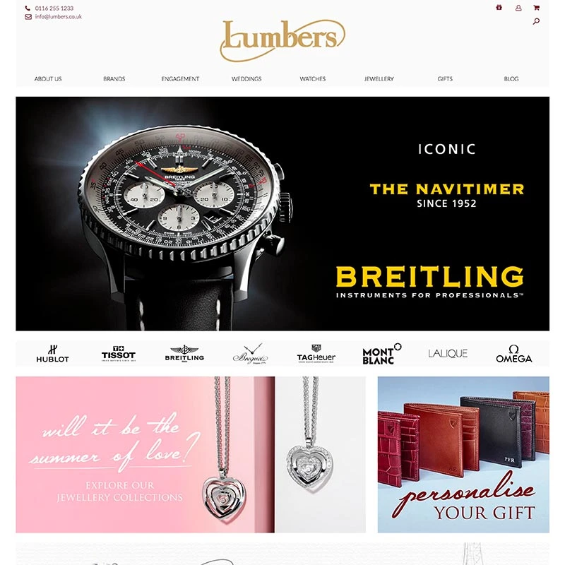 LUMBERS JEWELLERS – ECOMMERCE PLATFORM BUILD.